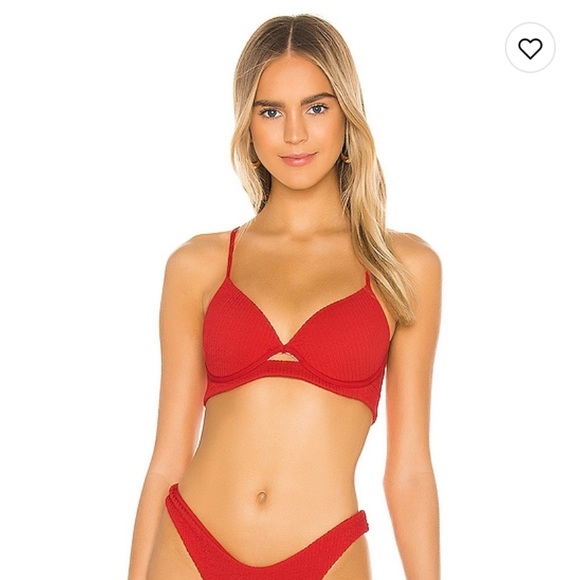 Lili Fama red underwire bikini top - Picture 1 of 3